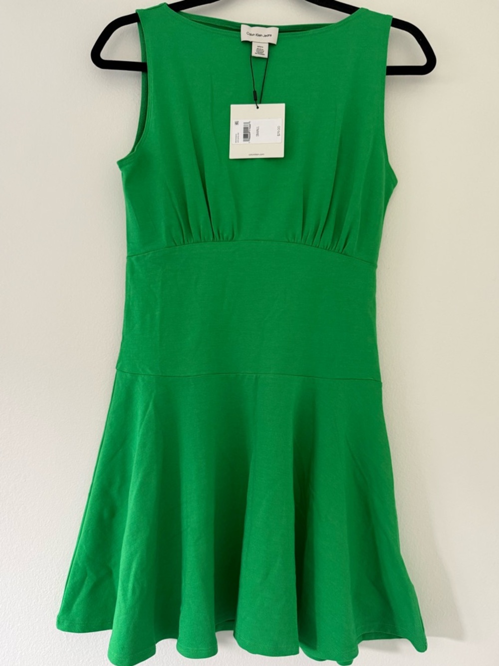 Calvin Klein Jeans Green Sleeveless Fit & Flare Mini Dress NWT Size Small